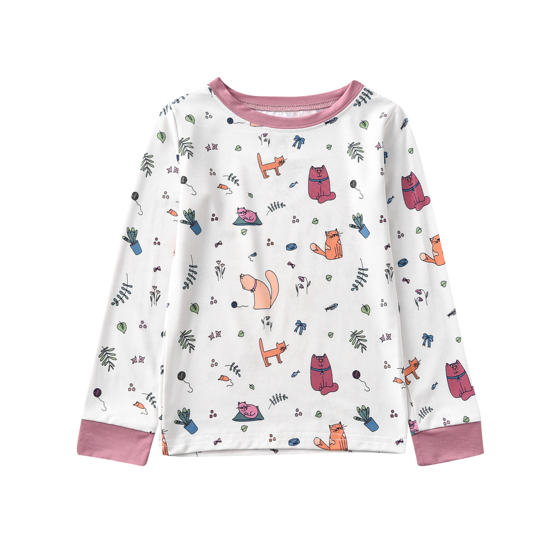 Toddler Pajama Sets 3-5T for Baby Boys & Girls, Long Sleeve Tee and Pants, 2-Piece PJS