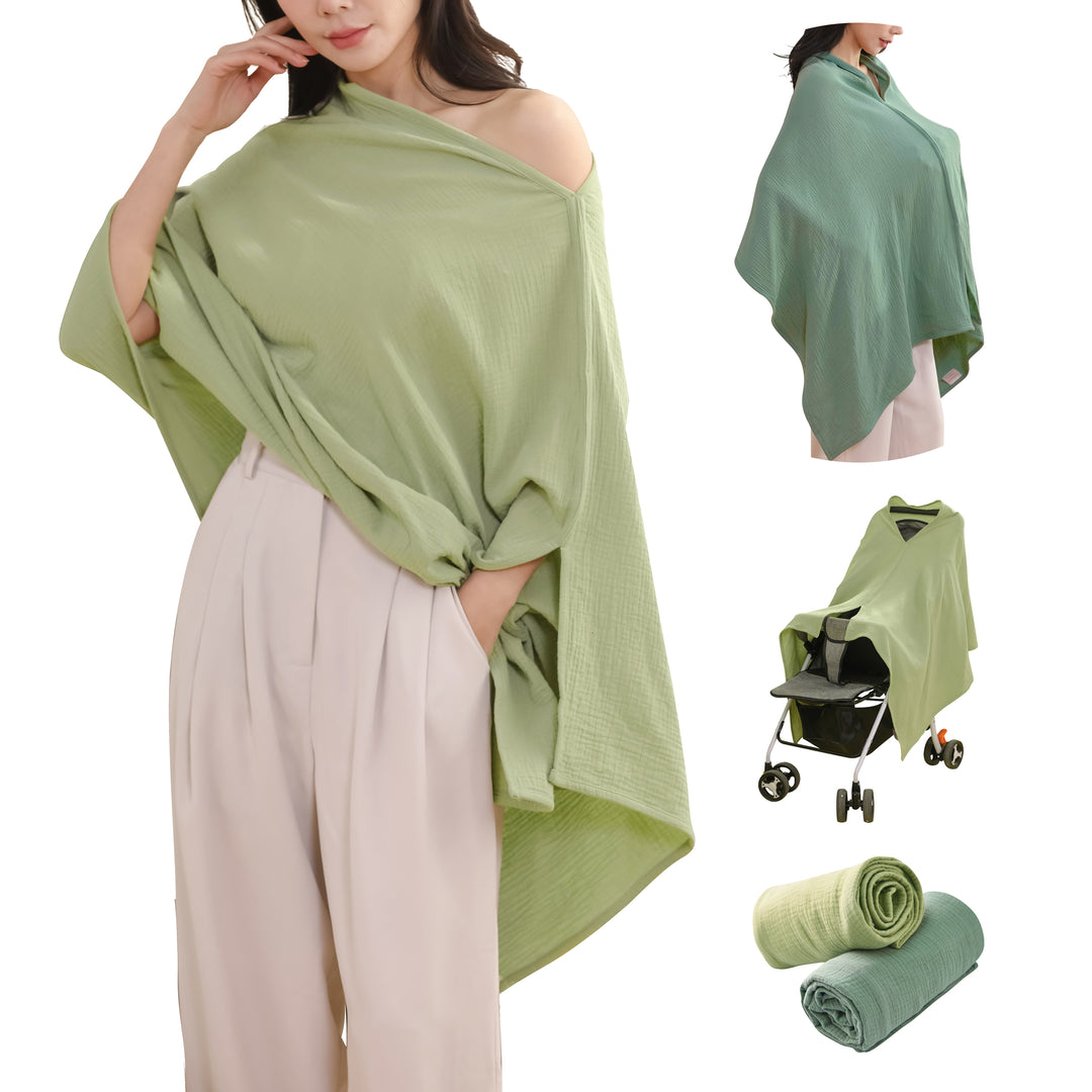2-Pack Muslin Nursing Cover for Baby Breastfeeding ｜TADO MUSLIN