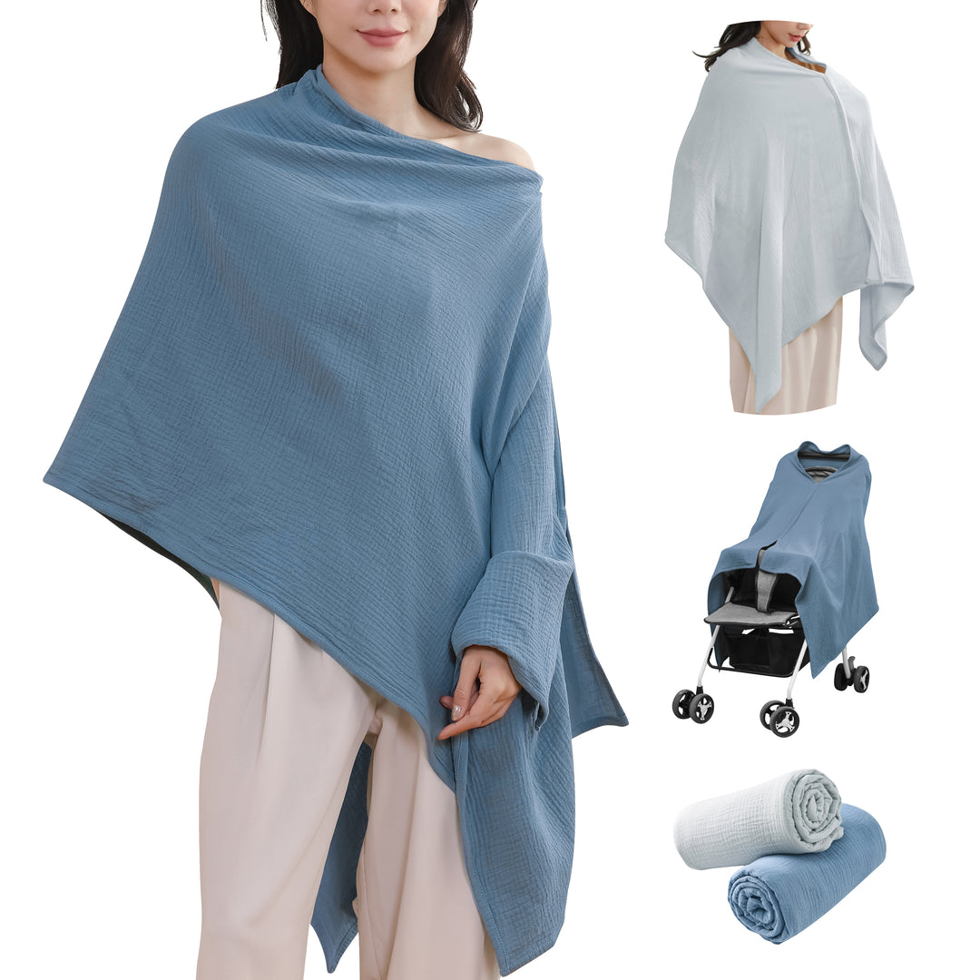 2-Pack Muslin Nursing Cover for Baby Breastfeeding ｜TADO MUSLIN