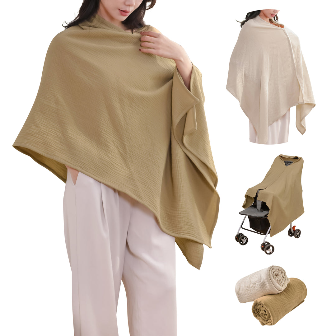 2-Pack Muslin Nursing Cover for Baby Breastfeeding ｜TADO MUSLIN