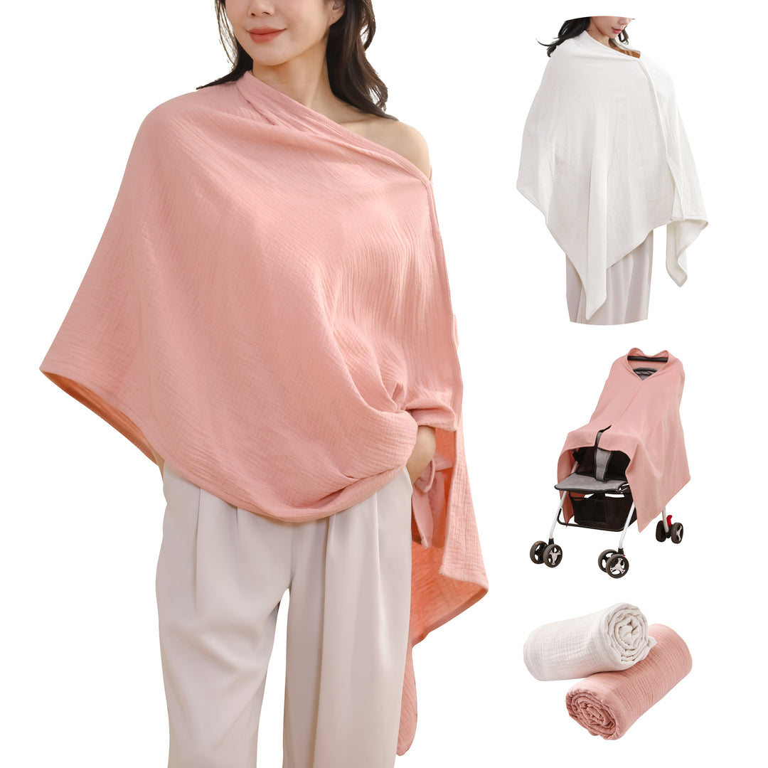 2-Pack Muslin Nursing Cover for Baby Breastfeeding ｜TADO MUSLIN