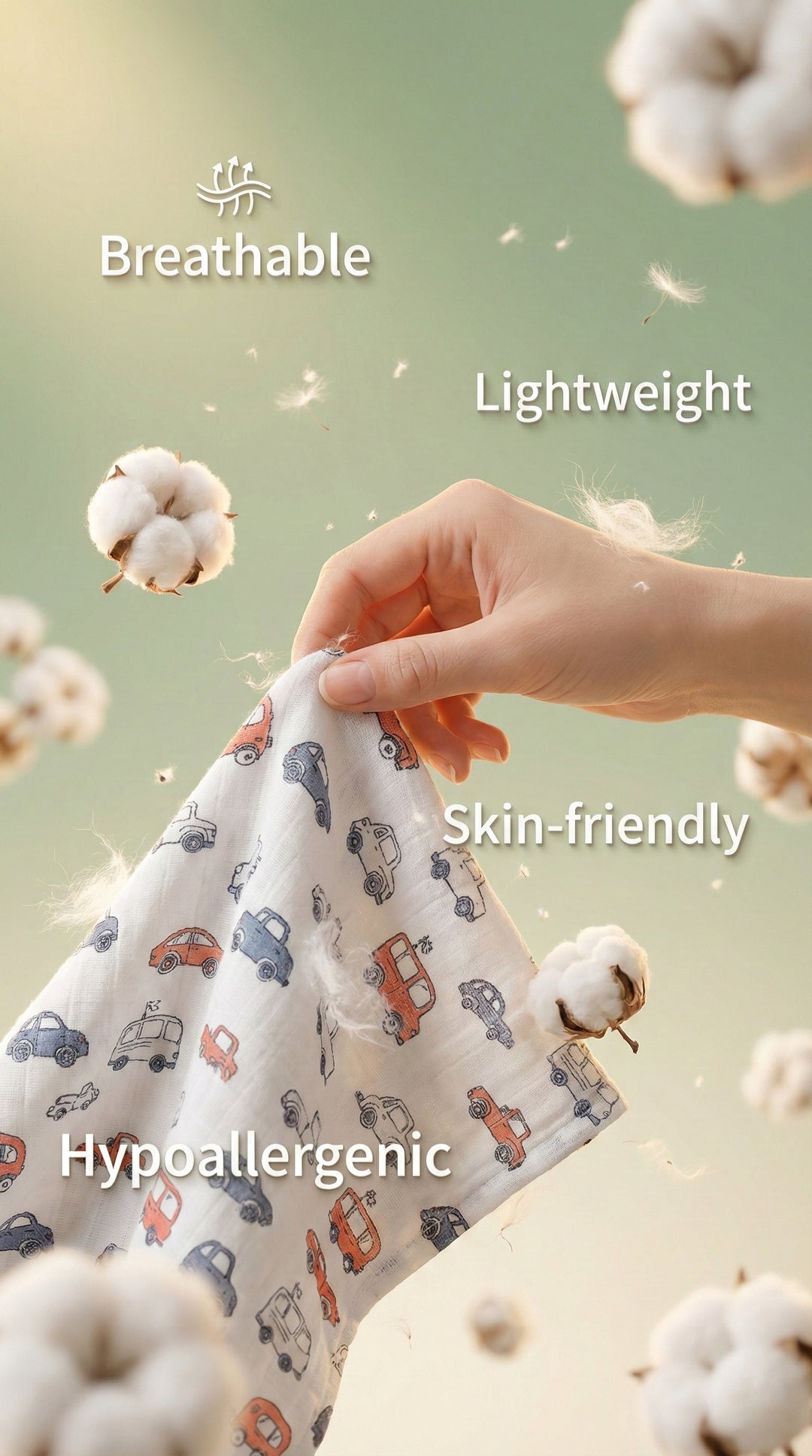 Organic Cotton Baby Sleep Sack - Car (0.5 TOG)