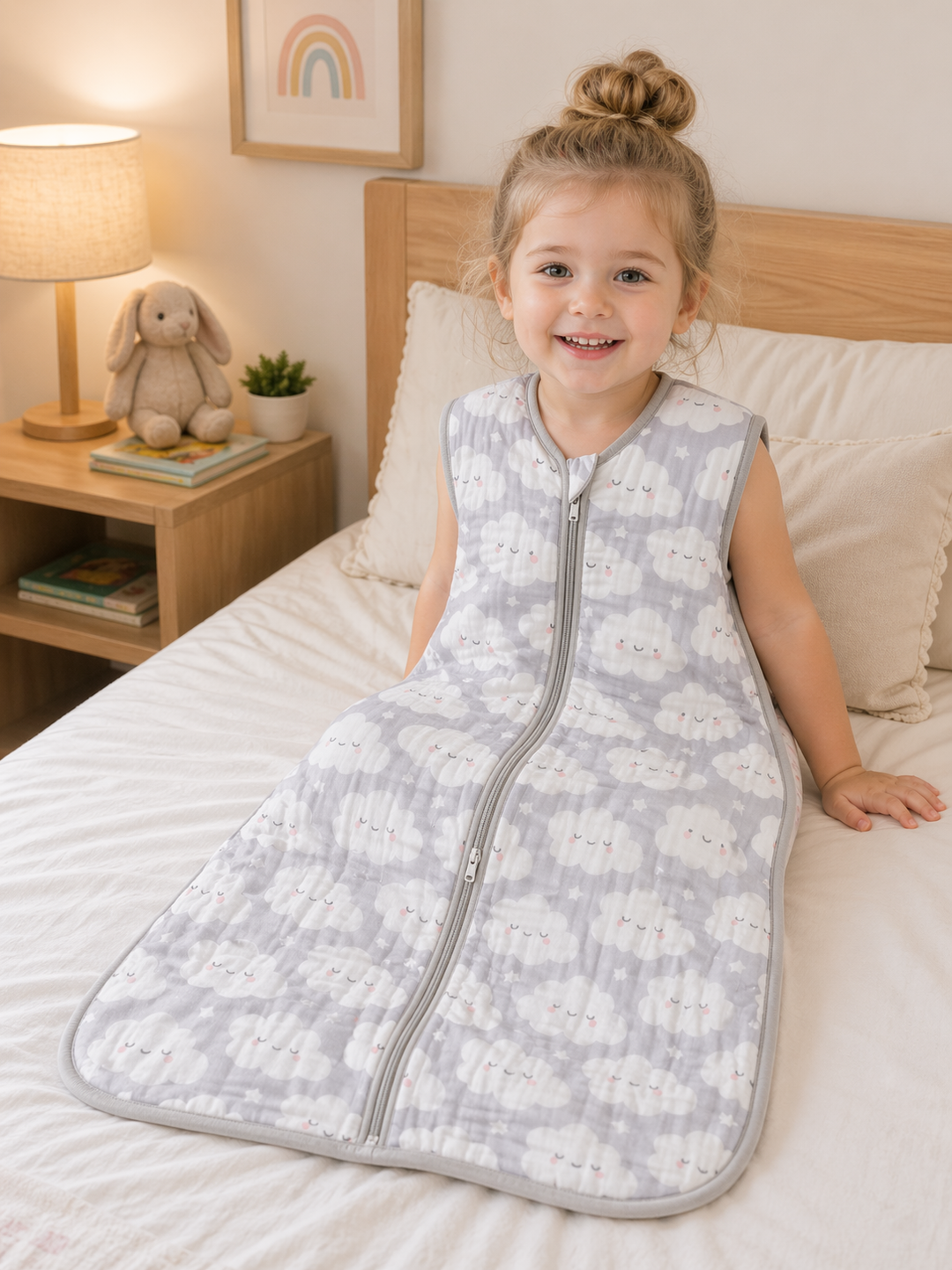 Organic Cotton Toddler Sleep Sack - Kitten (0.5 TOG)