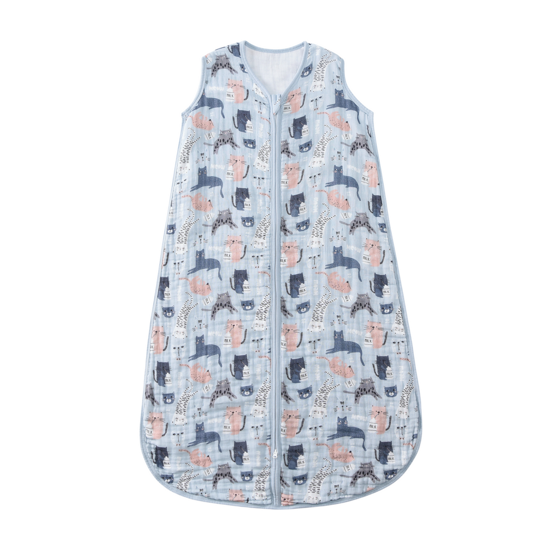 Organic Cotton Toddler Sleep Sack - Kitten (0.5 TOG)